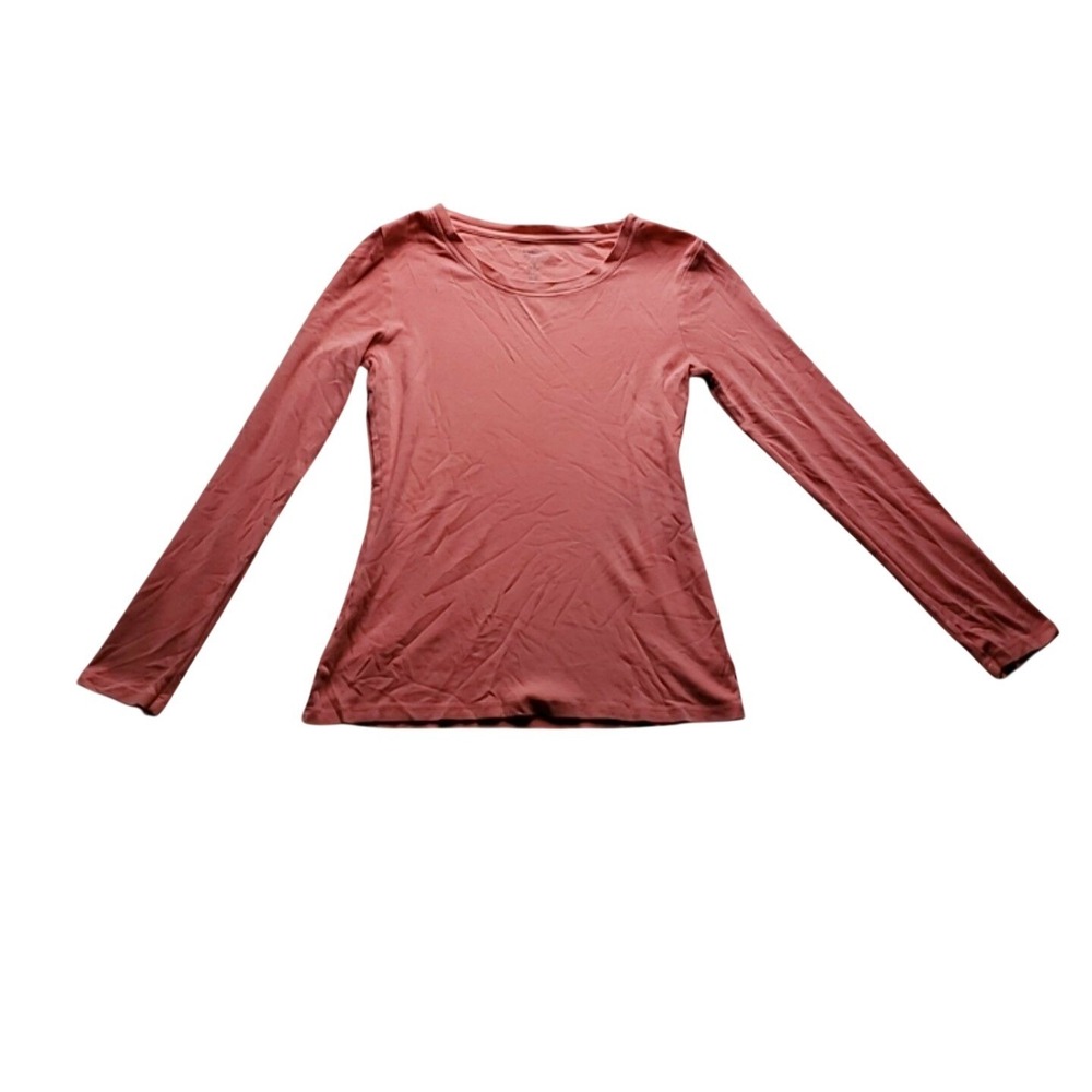 Gap Shirt Womens M Pink Crew Neck Long Sleeve Cotton Modal Jersey Favorite Top